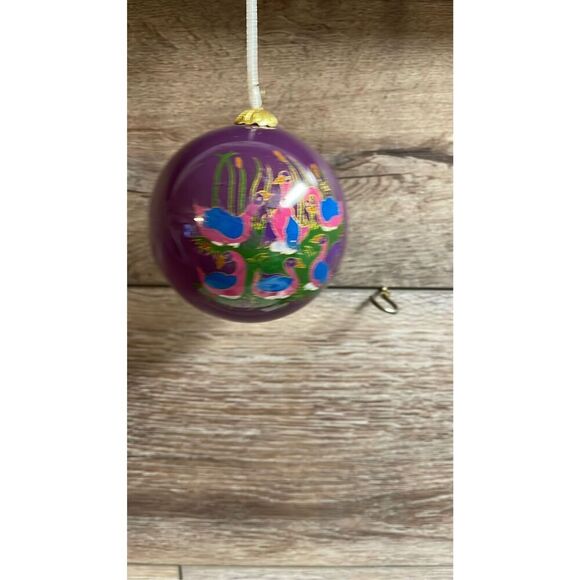 DILLARDS The Style Of Christmas Six Geese A Laying Glass Ornament 12 Days Xmas - Picture 8 of 16